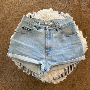 Vintage high-rise blue jean shorts